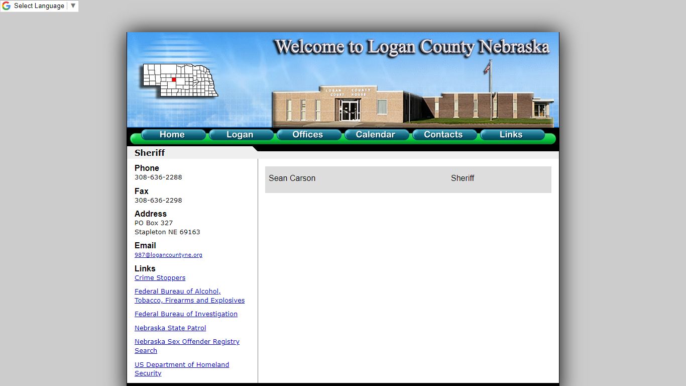 Sheriff - Logan County, Nebraska